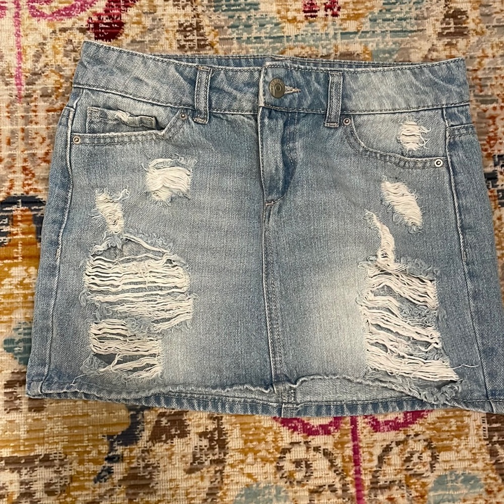 Light blue denim skirt, size 0